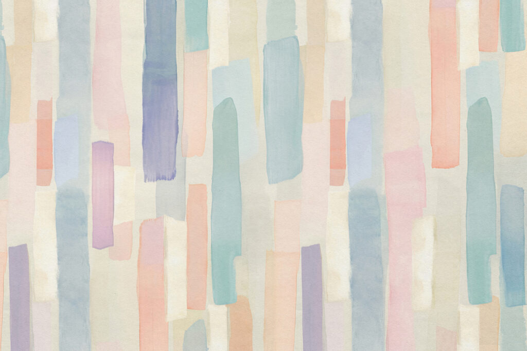 A colorful rectangular pattern on a white surface