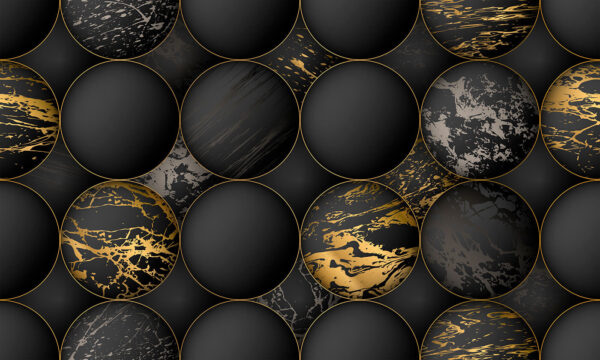 Elegantes orbes con salpicaduras metálicas Elegantes orbes con salpicaduras metálicas