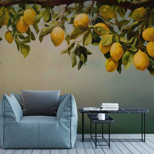 Fotomurales Fotomurales Un cuadro de limones en la rama de un árbol (SKU: u97600)