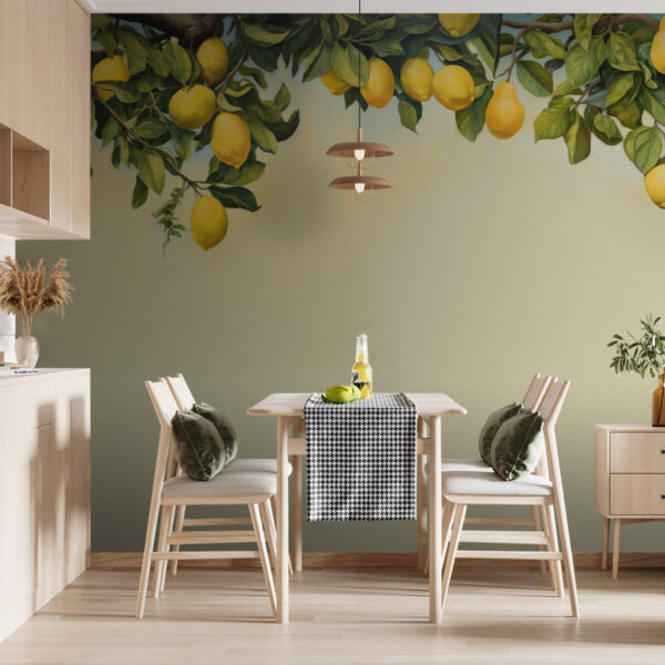 Un limón en la rama de un árbol Un limón en la rama de un árbol