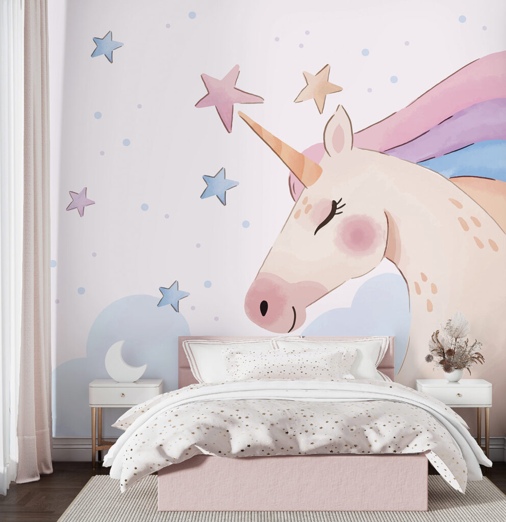 Un unicornio con estrellas y nubes u97532pir4m 992x1024 - Un unicornio con estrellas y nubes