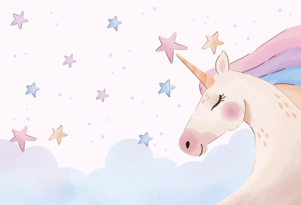 Un unicornio con estrellas y nubes u97532p 600x409 - Un unicornio con estrellas y nubes