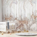 Fotomurales Un grupo de ciervos en un bosque