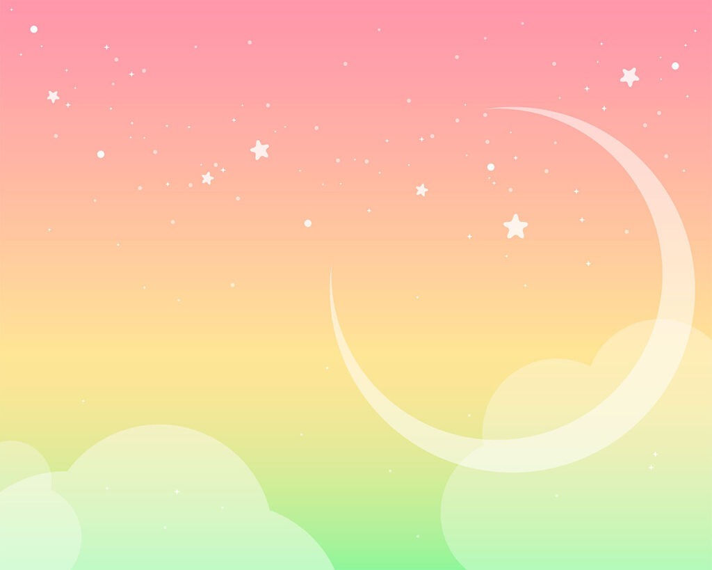 Una luna y estrellas en el cielo Una luna y estrellas en el cielo