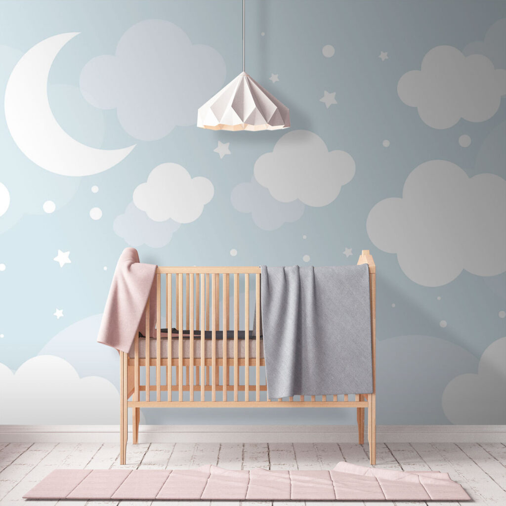 A moon and clouds in the sky A moon and clouds in the sky