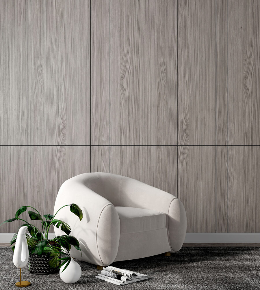 Un revestimiento de madera gris