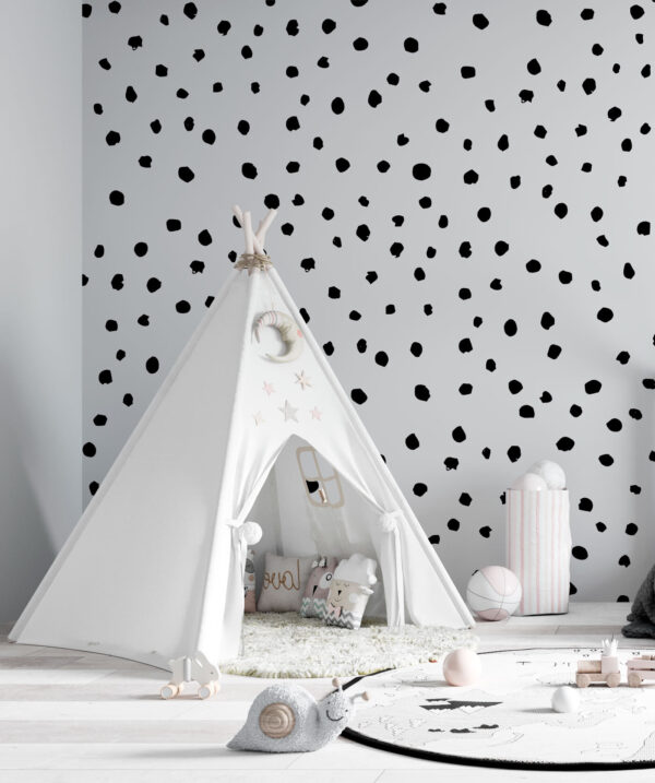 Un fondo blanco y negro con pequeños puntos negros Un fondo blanco y negro con pequeños puntos negros