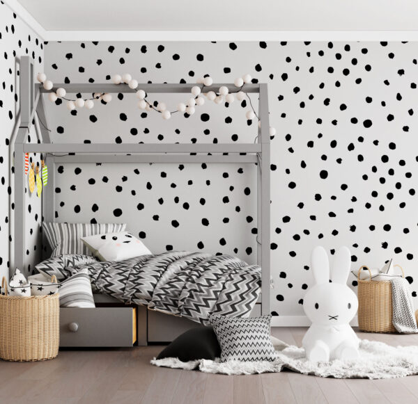 Un fondo blanco y negro con pequeños puntos negros Un fondo blanco y negro con pequeños puntos negros