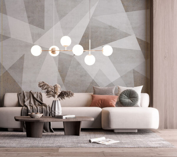 Un fondo gris y blanco con triángulos Un fondo gris y blanco con triángulos
