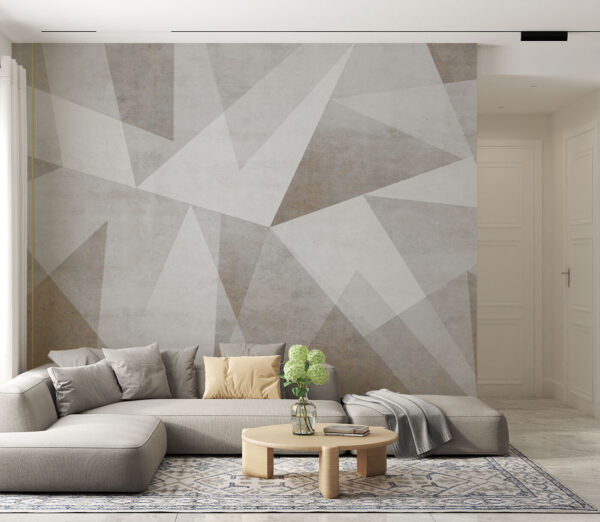 Un fondo gris y blanco con triángulos Un fondo gris y blanco con triángulos