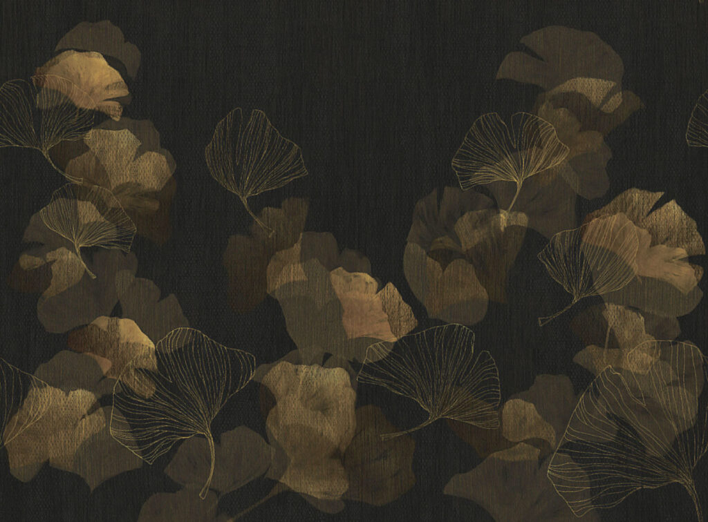 Elegantes hojas sobre fondo oscuro Elegantes hojas sobre fondo oscuro