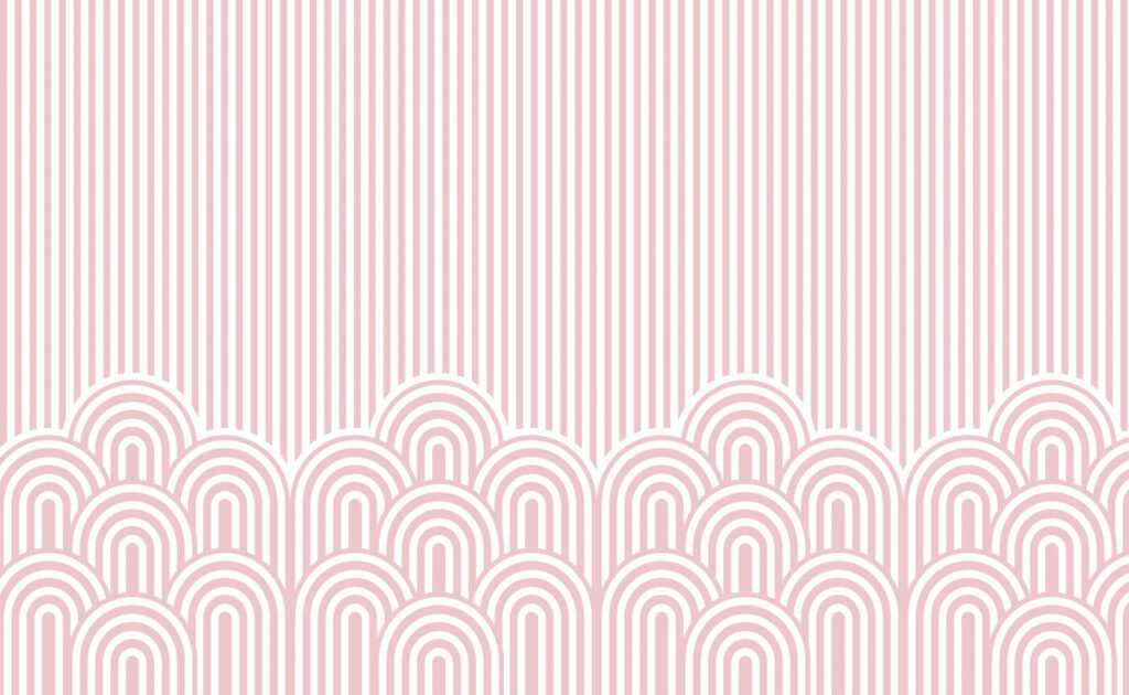 Pink and white striped wallpaper