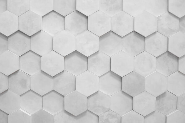 Hexágonos blancos en una pared Hexágonos blancos en una pared
