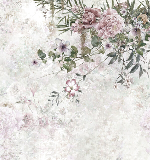 Pintura de flores sobre fondo blanco Pintura de flores sobre fondo blanco