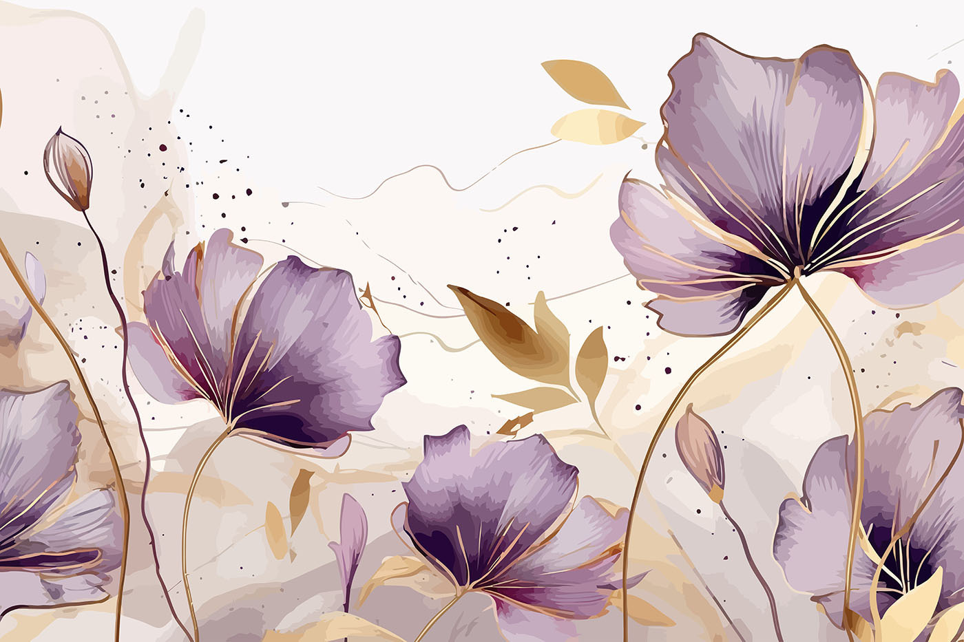 Painting of purple flowers