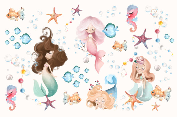 Colección de sirenas de dibujos animados Colección de sirenas de dibujos animados