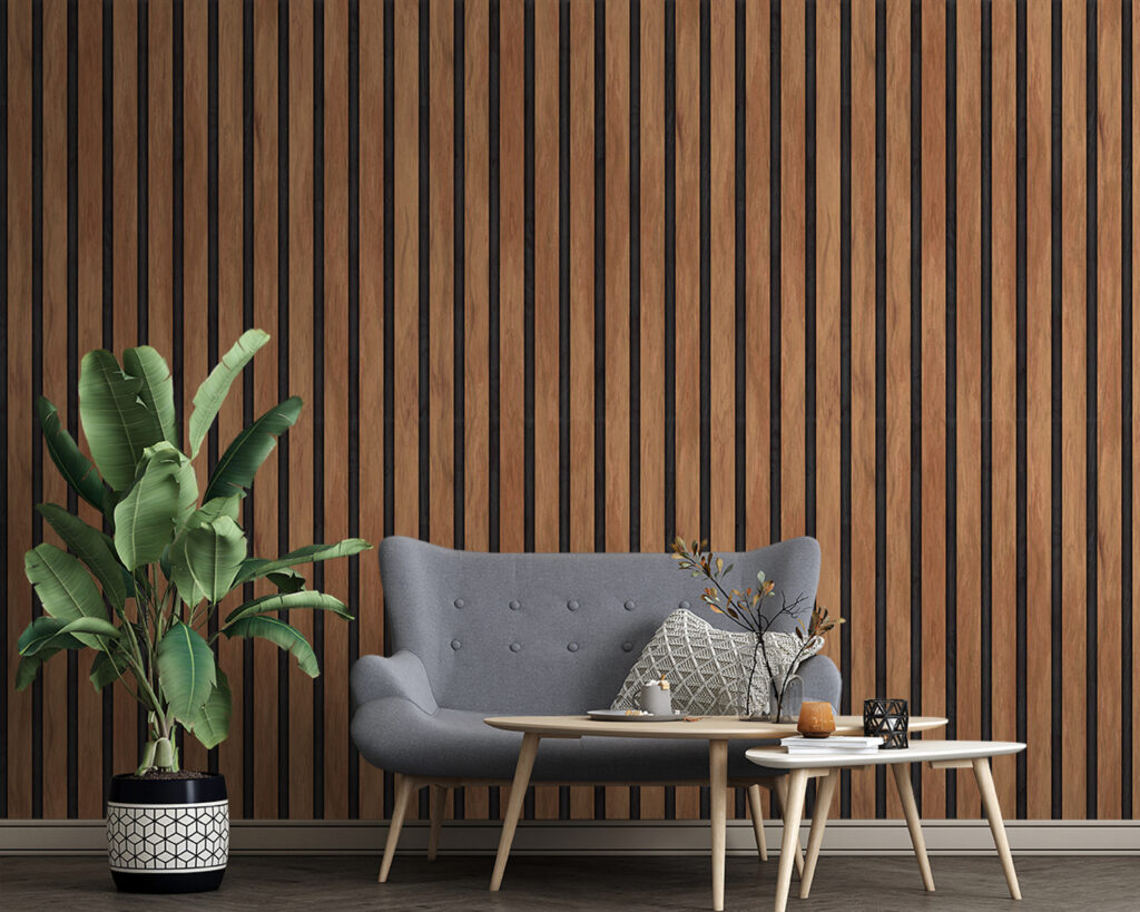 Elegant wooden vertical stripes background