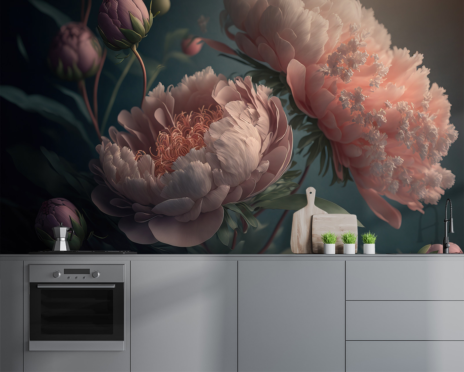 Delicate peonies in soft colors Delicate peonies in soft colors