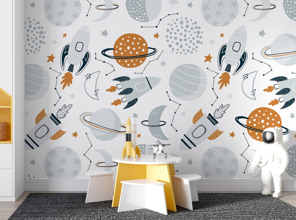 Pattern of planets and rockets Pattern of planets and rockets