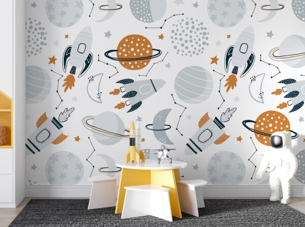 Pattern of planets and rockets Pattern of planets and rockets