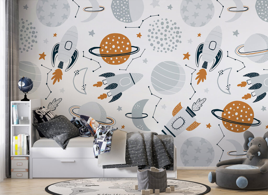 Pattern of planets and rockets Pattern of planets and rockets