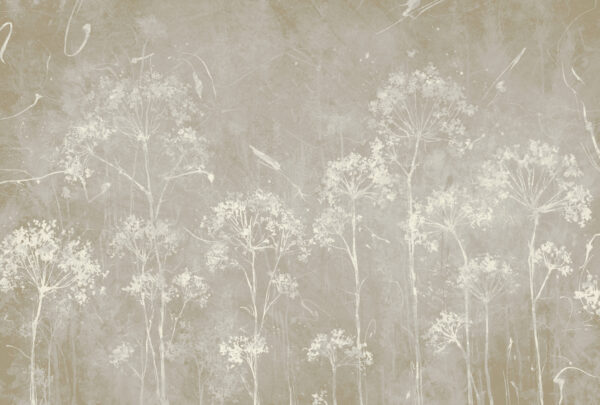 Flores blancas sobre fondo gris Flores blancas sobre fondo gris