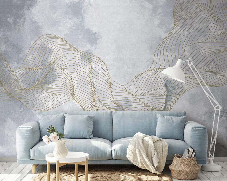 Elegantes olas sobre fondo texturizado