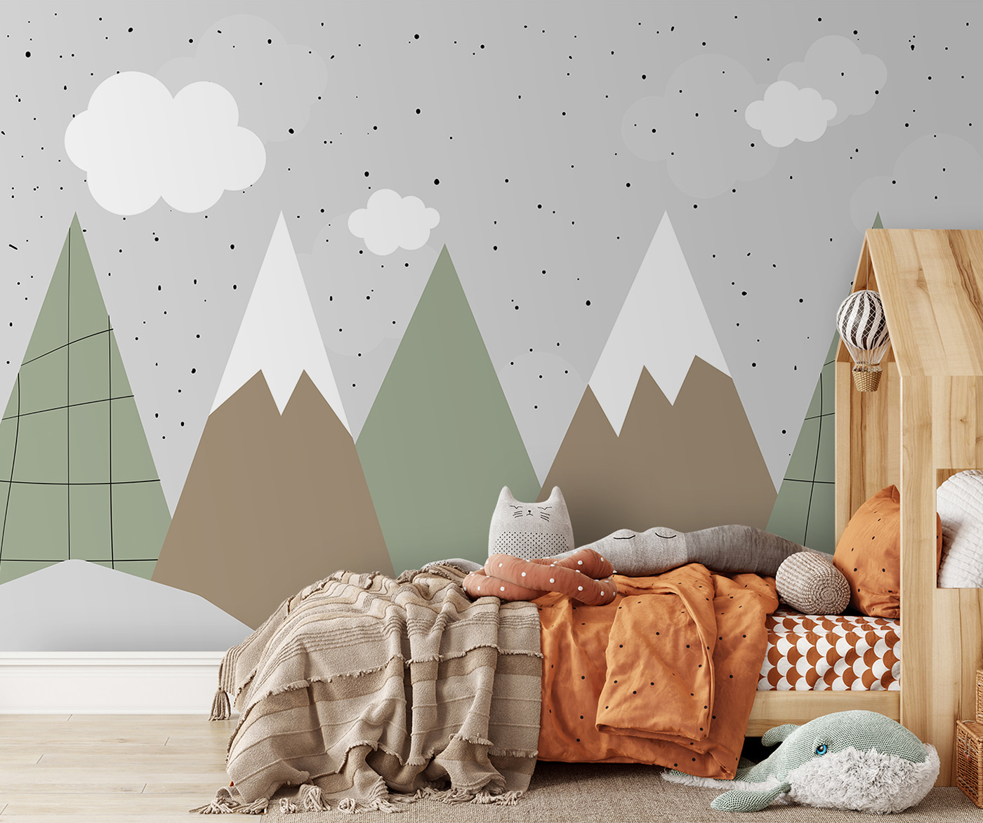 Drawing of mountains and trees Drawing of mountains and trees