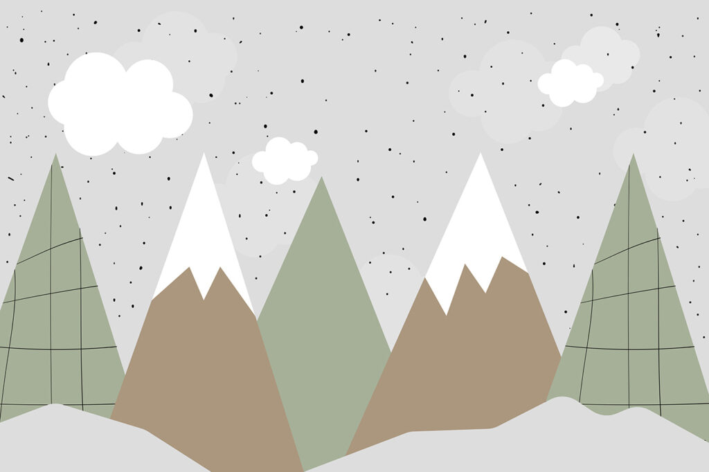 Dibujo de montañas y árboles Dibujo de montañas y árboles