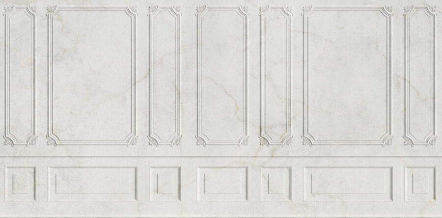 Pared blanca con diseños rectangulares