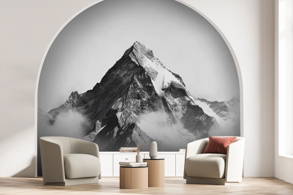 Mountain with snow on top