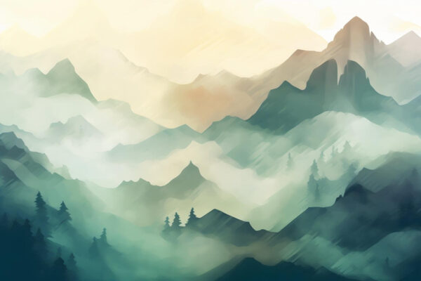 Pintura de una cordillera Pintura de una cordillera