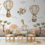 Fotomurales Grupo de animales en un desierto