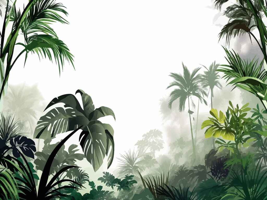 Group of trees and plants