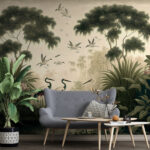 Fotomurales Pájaros en un río