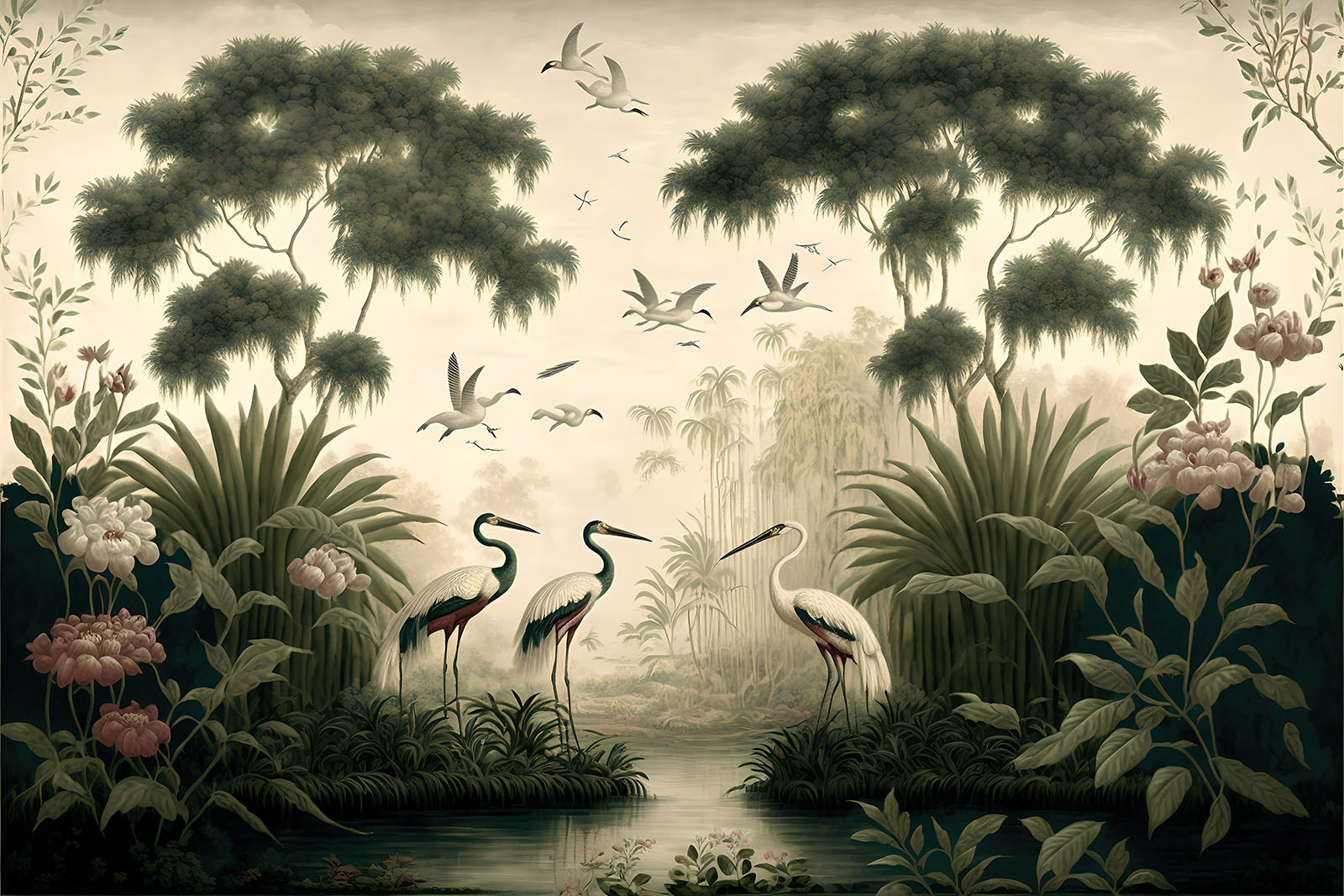 u95653p - Pájaros en un río - tegory