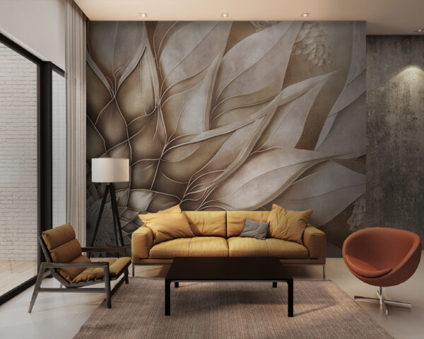 Fotomurales Fotomurales Elegante diseño de pétalos fluidos (SKU: u95647)