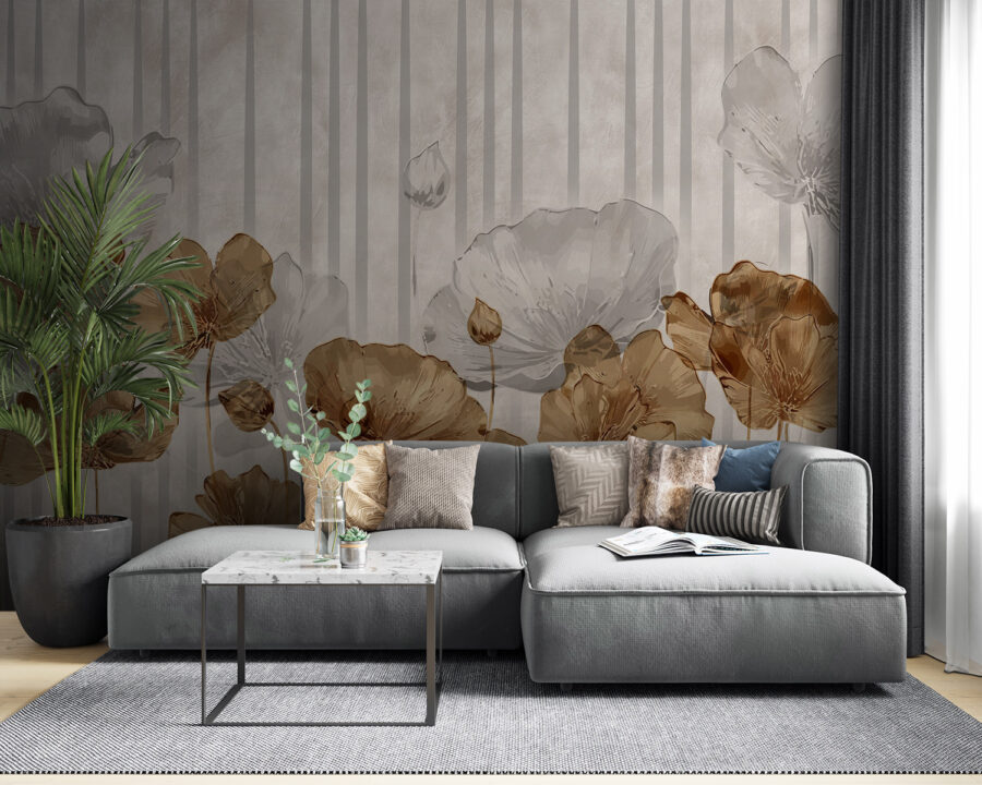 Papel pintado con flores
