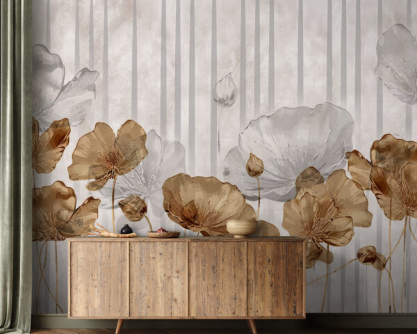 Papel pintado con flores Papel pintado con flores