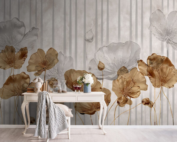 Papel pintado con flores Papel pintado con flores