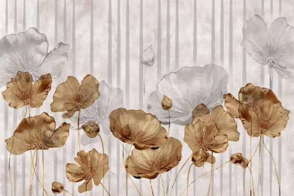 Papel pintado con flores Papel pintado con flores