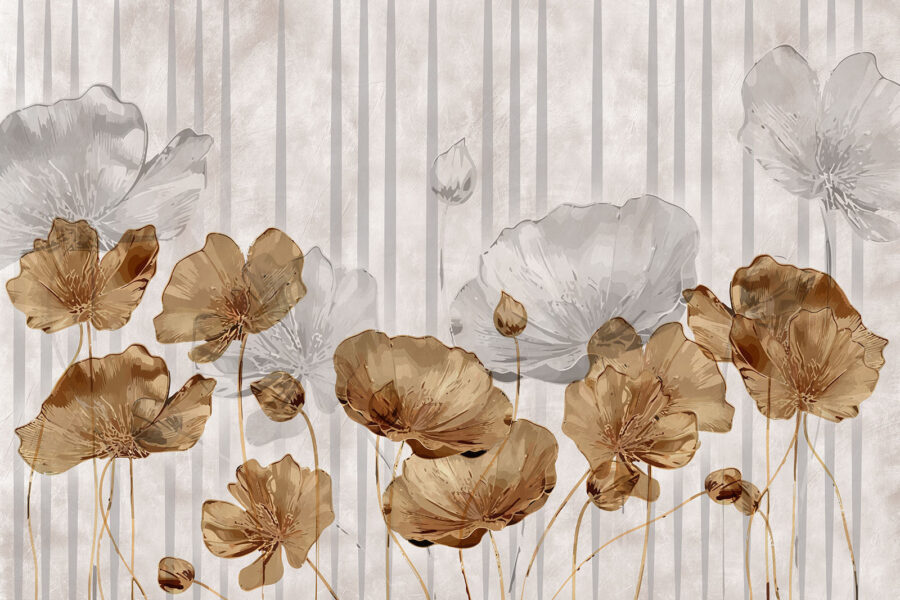 Papel pintado con flores