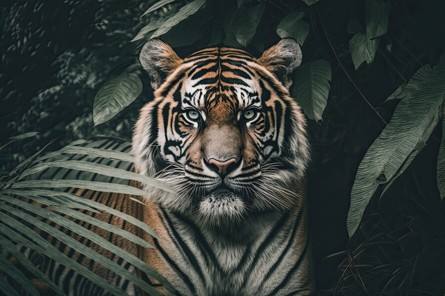 Tigre en la jungla