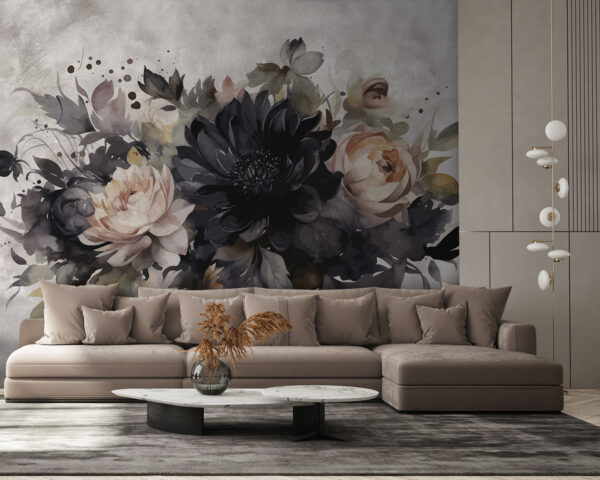 Pintura de flores y hojas Pintura de flores y hojas