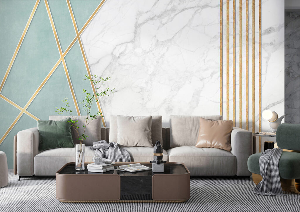 Elegant Mint and Marble Design