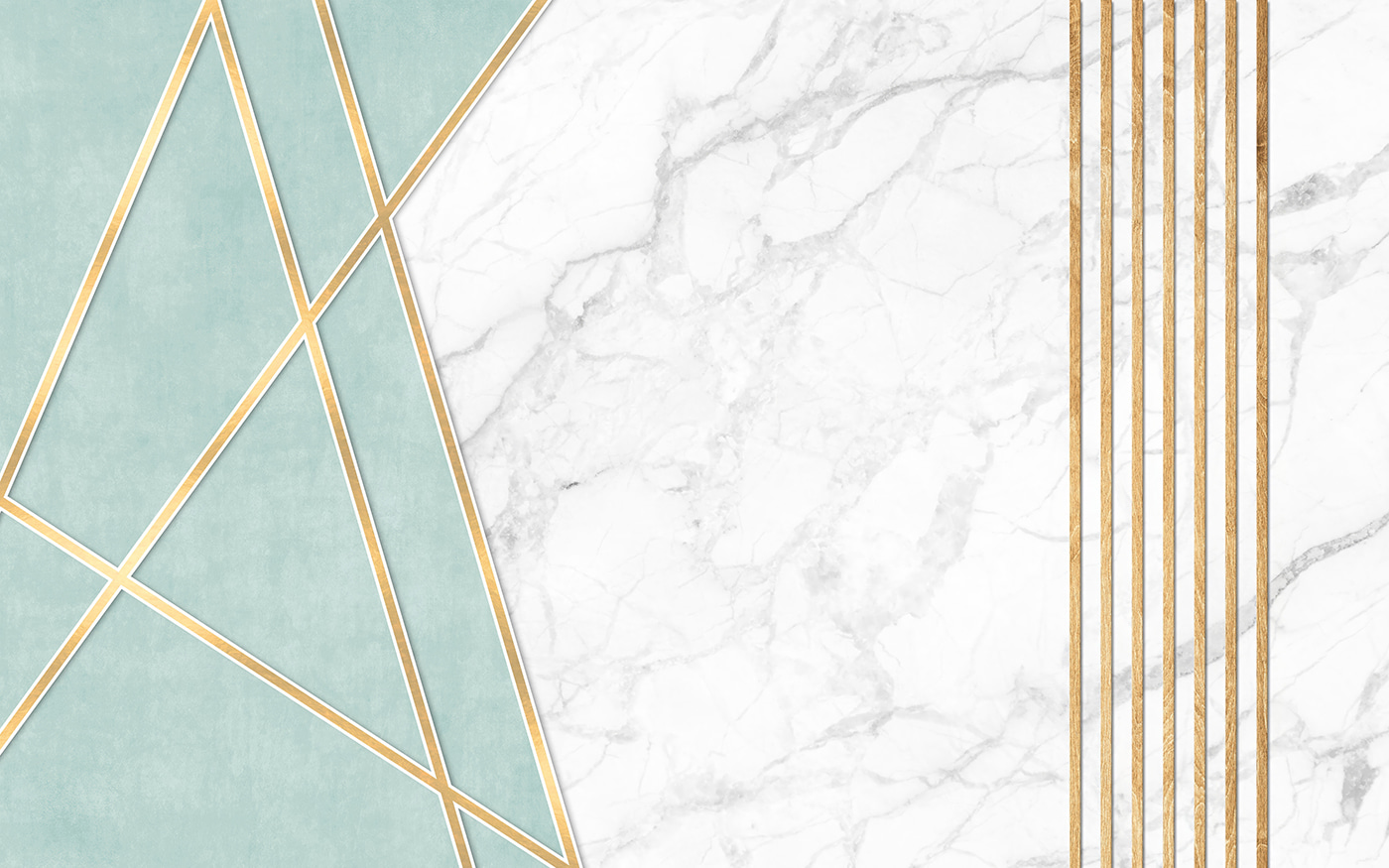 Elegant Mint and Marble Design
