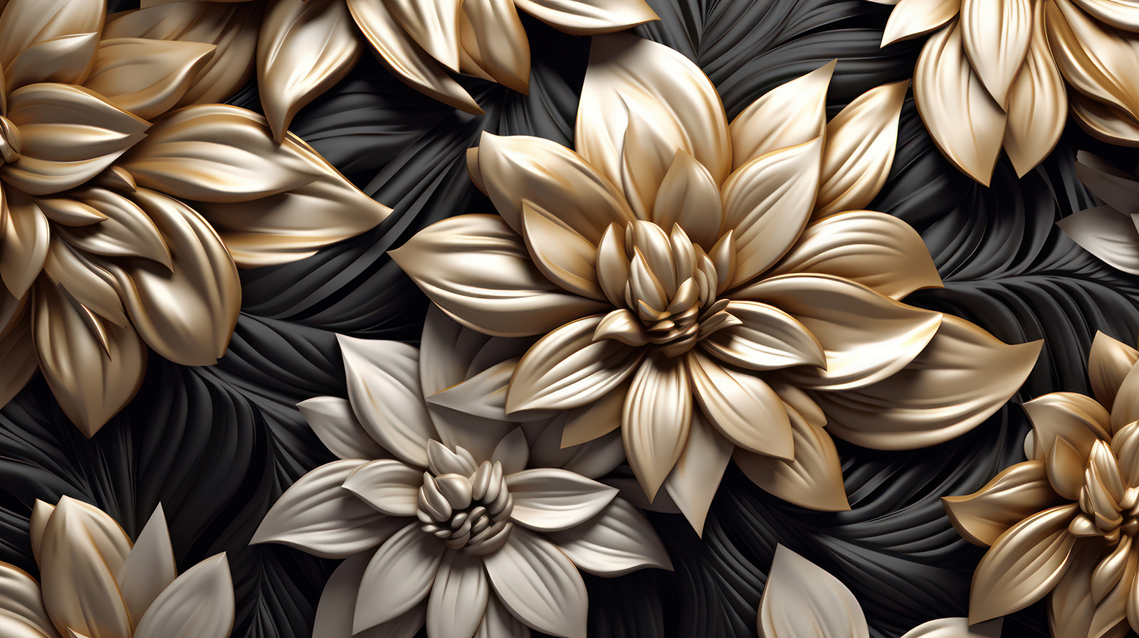 Elegant floral design on dark background