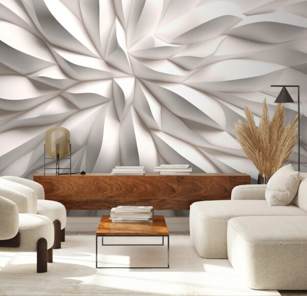 Superficie de textura blanca con líneas onduladas Superficie de textura blanca con líneas onduladas