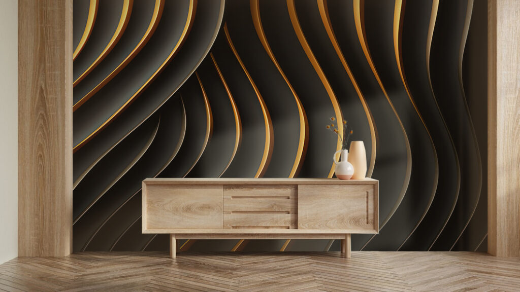 Black and orange wavy lines Black and orange wavy lines