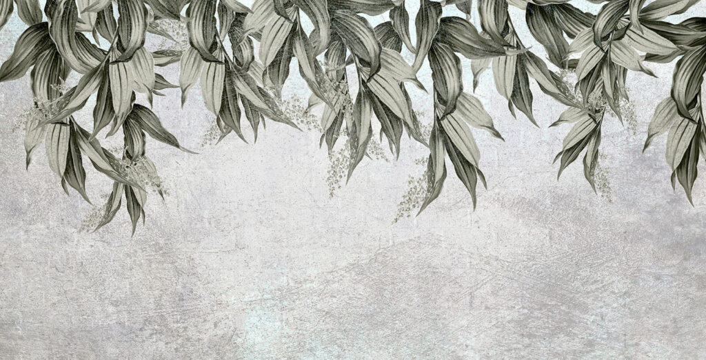 Elegantes hojas sobre un fondo texturizado Elegantes hojas sobre un fondo texturizado